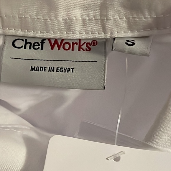 Chef Works CSCV white shirt sleeves buttoned down cool vent cook shirt Sz S new - Picture 5 of 11